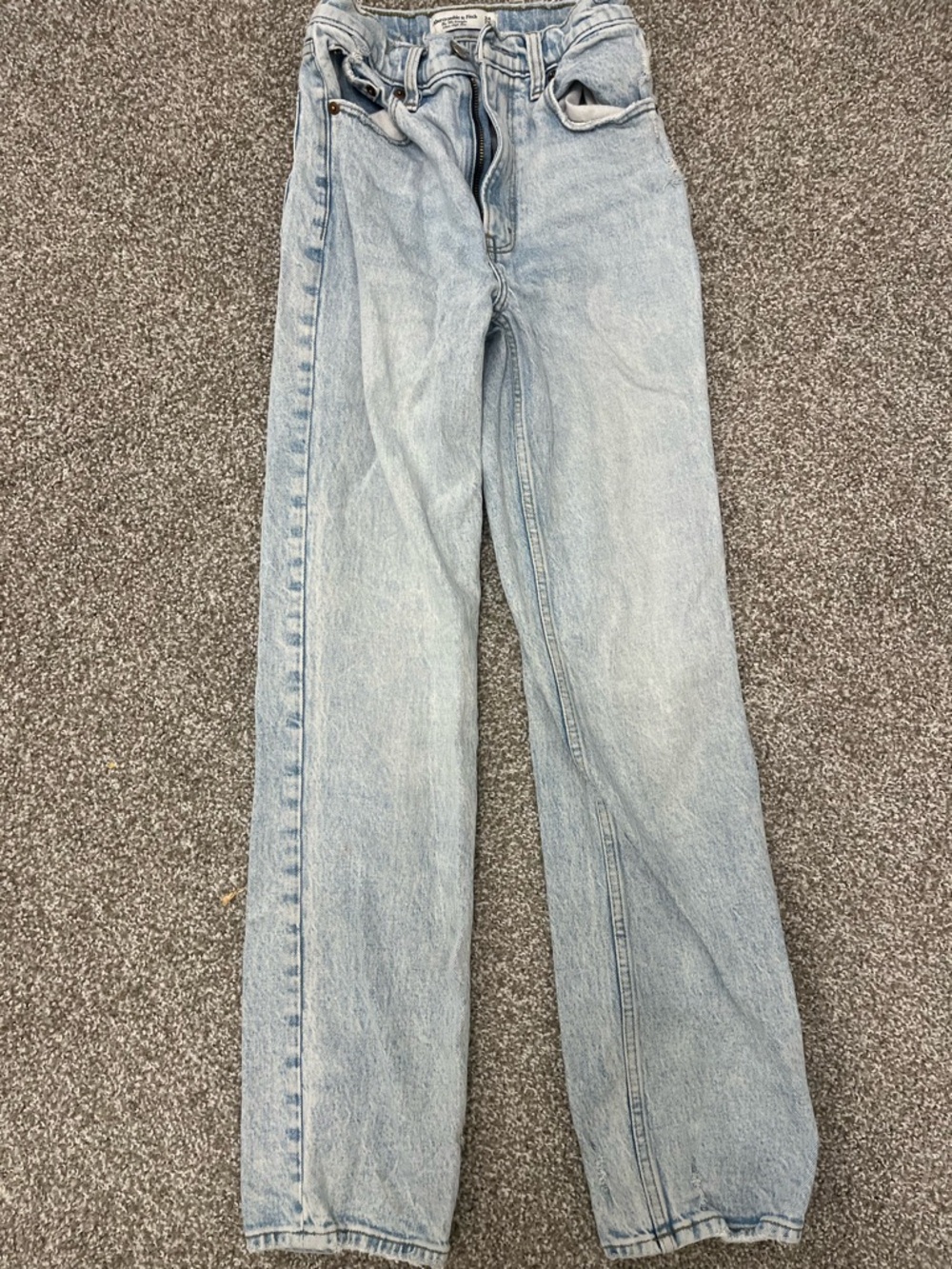 Abercrombie & Fitch Light Wash Blue High-Rise Jeans